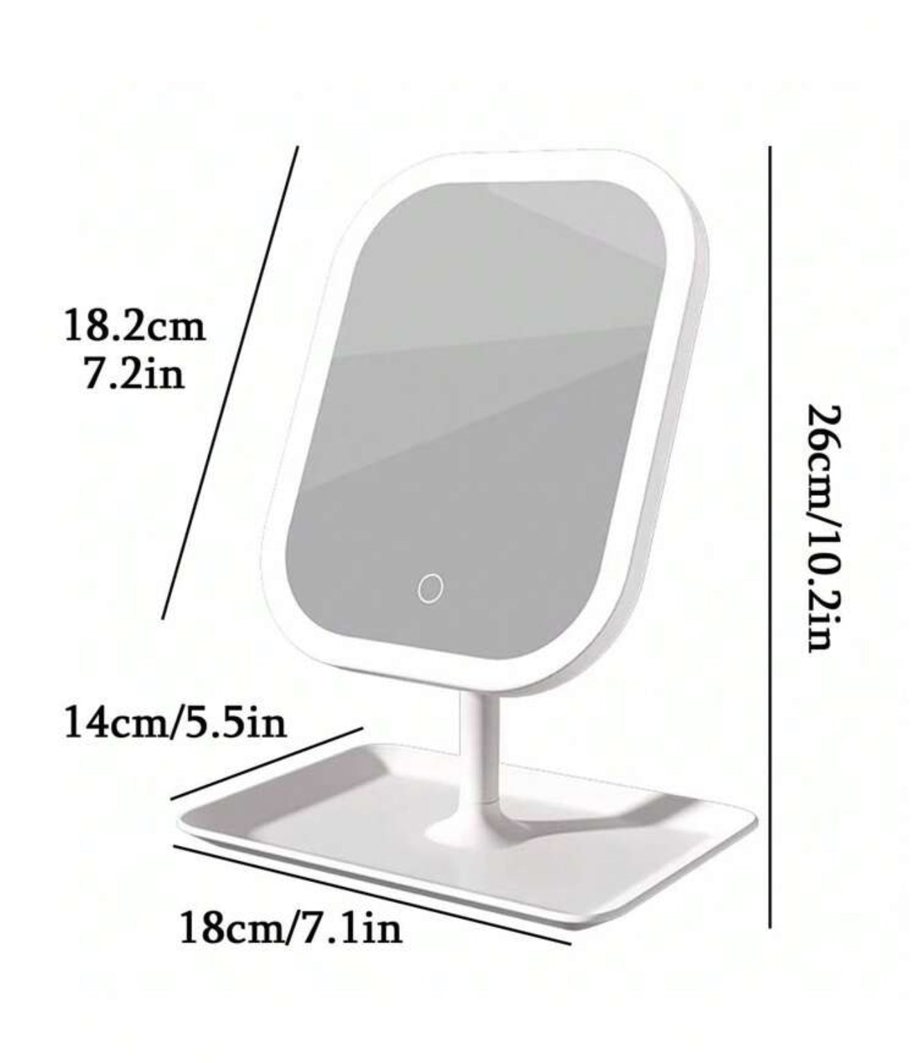 Espejo plegable de iluminacion LED